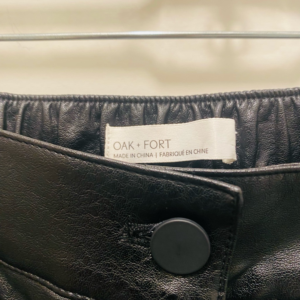 Oak & Fort Small Black Faux Vegan Leather